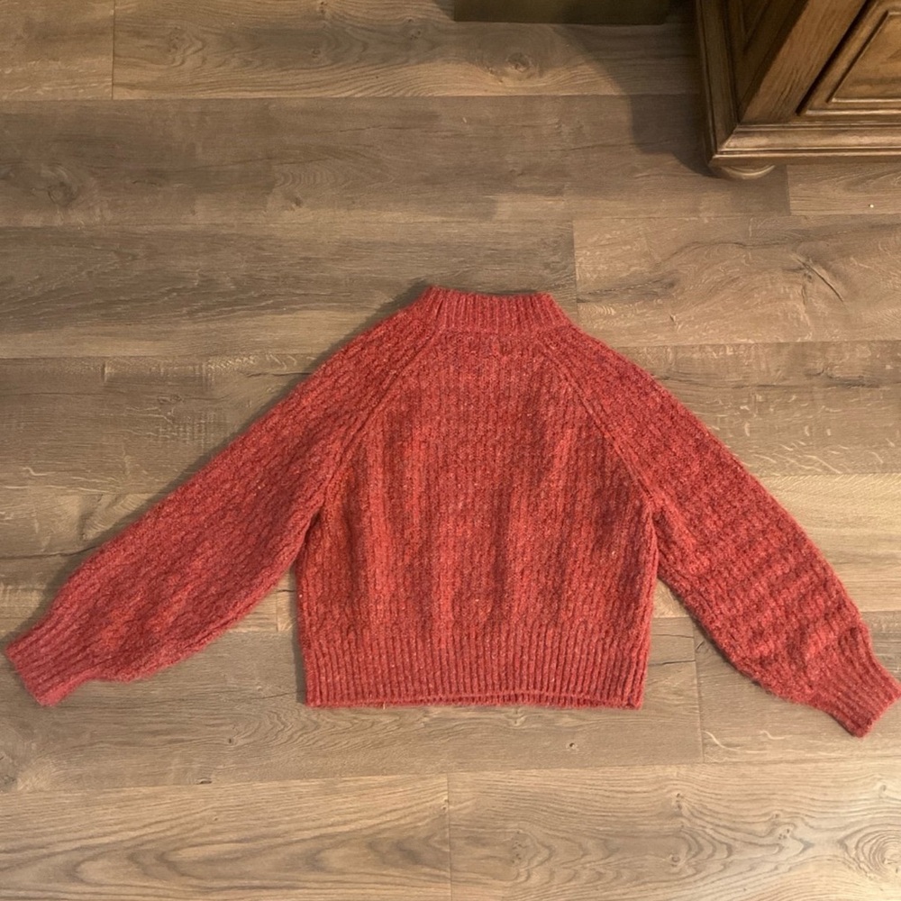 Universal Thread orange cable knit mock neck swea… - image 3